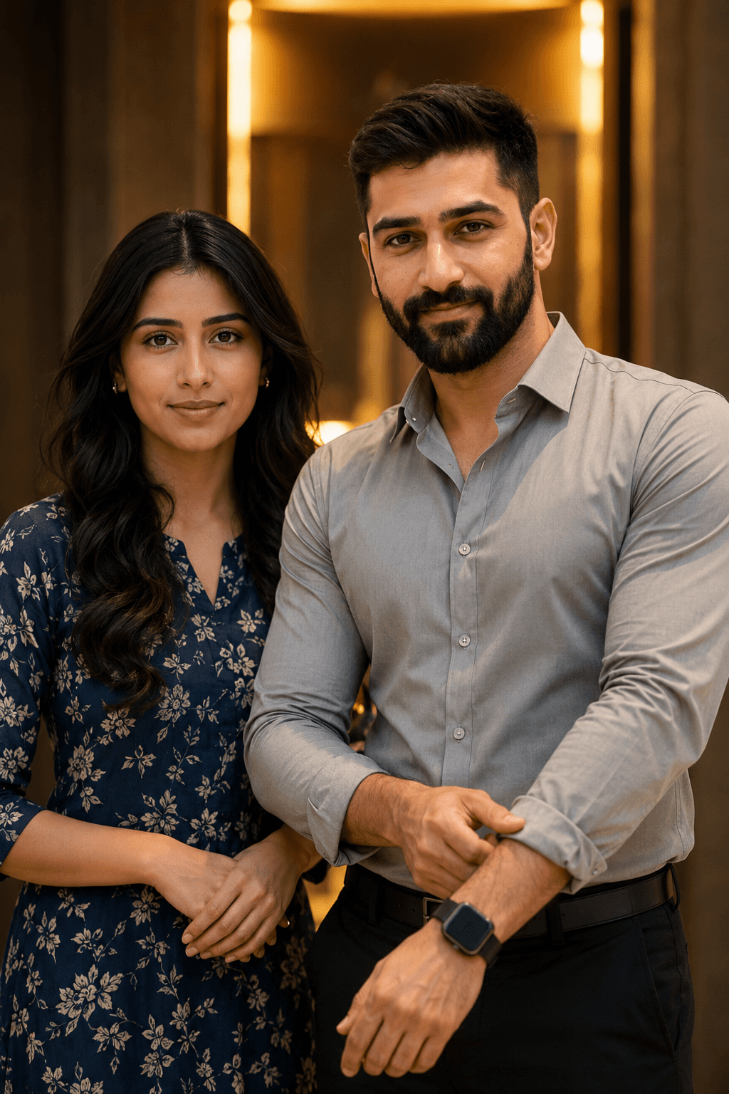 Ultra-Realistic South Indian Couple Portrait Prompt | Cinematic Indoor Photography AI Prompt
