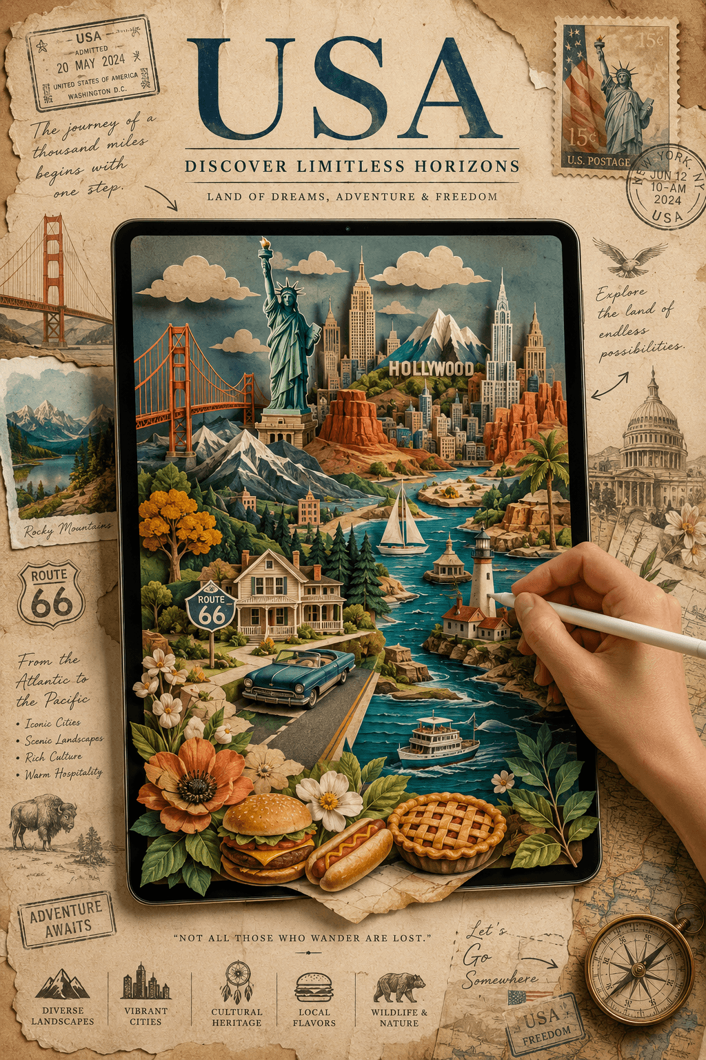 Premium Vintage Travel Poster