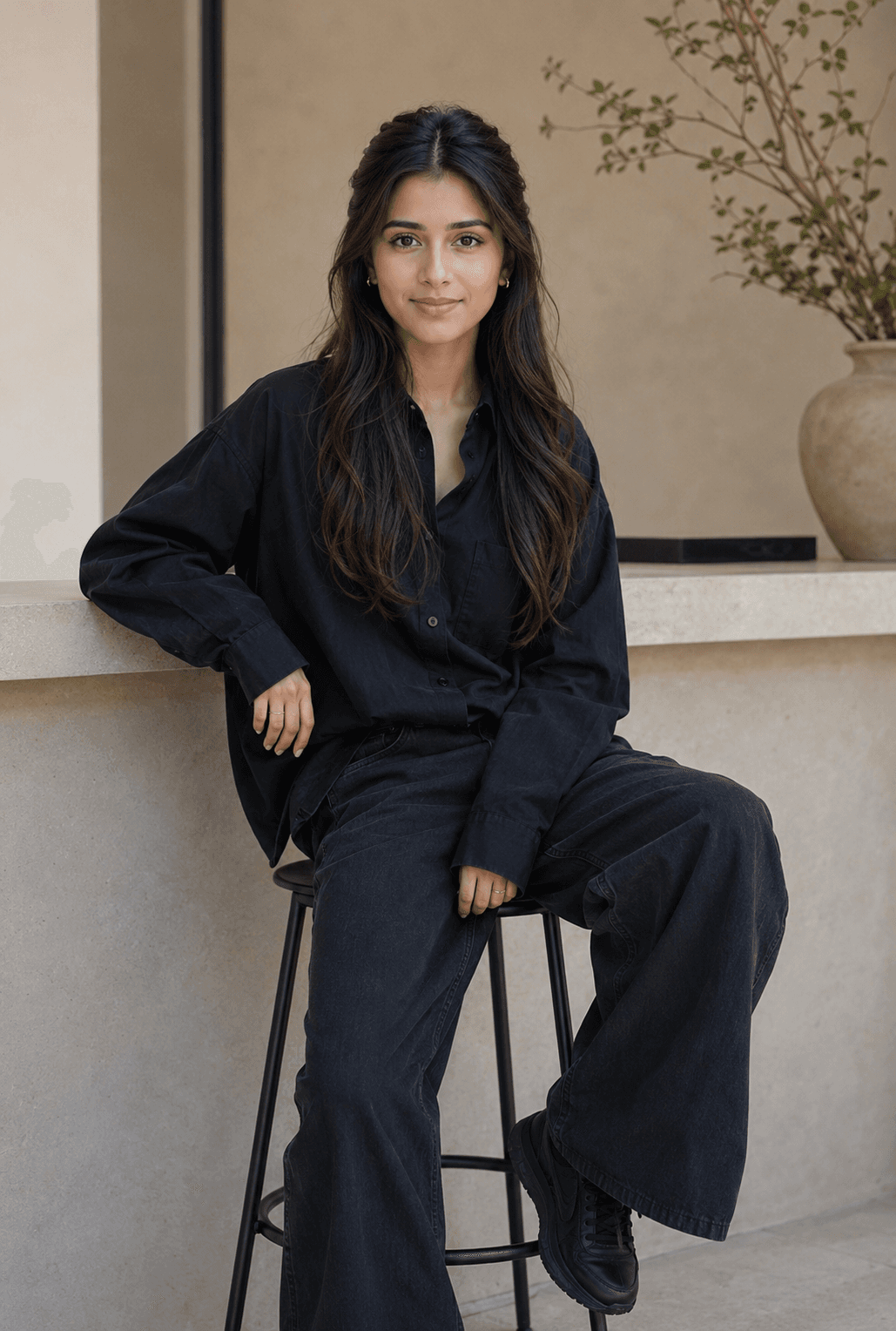 Ultra Realistic Dark Aesthetic Female Portrait Prompt | Modern Fashion AI Photo Prompt