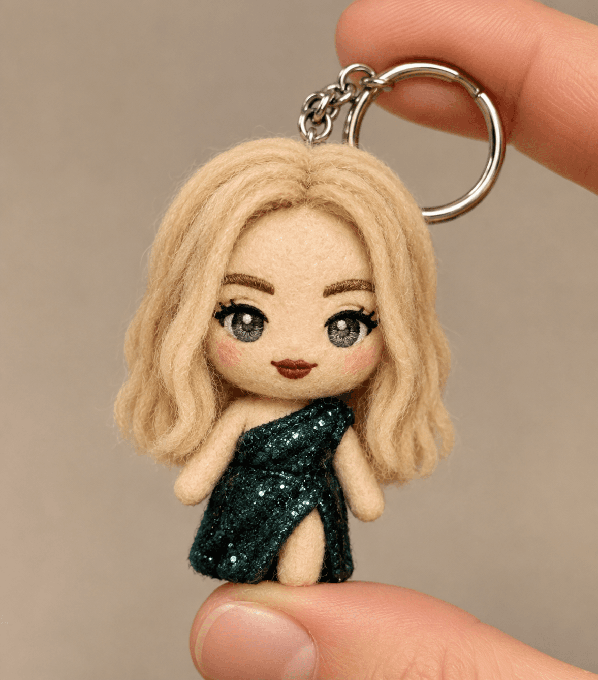 Cute Plush Keychain AI Prompt | Turn Any Photo into an Adorable Felt Doll Keychain