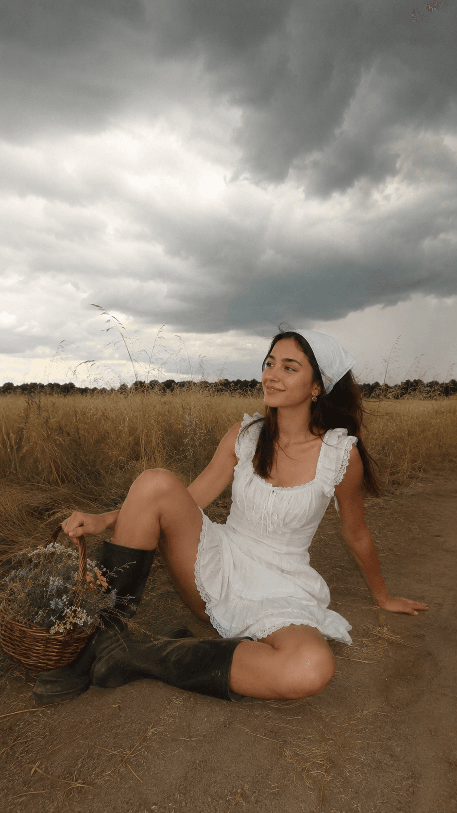 Ultra Realistic Cinematic Countryside Portrait Prompt | Storm Field Fashion Photography | AI Photo Prompt — AI prompt result