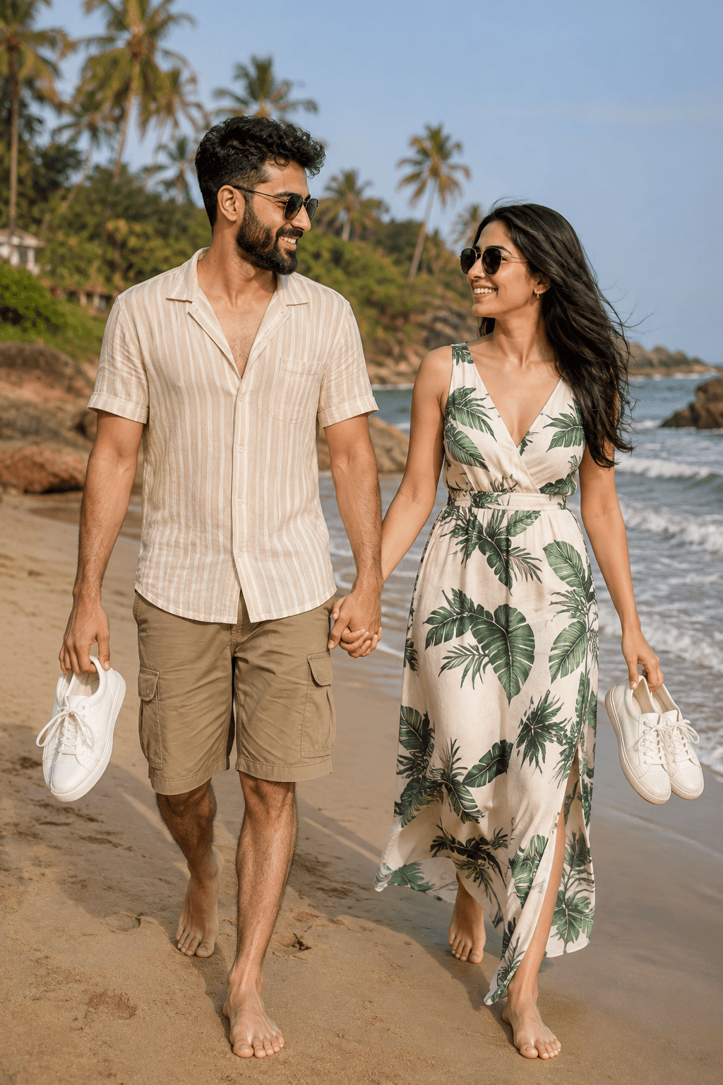 Romantic Couple Beach AI Prompt | 8K — AI prompt preview 2 of 4