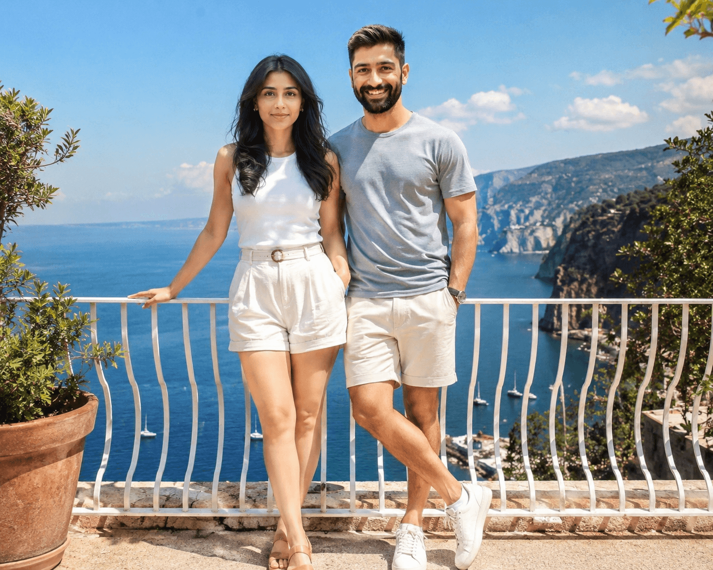 Romantic Couple Beach AI Prompt | 8K — AI prompt preview 3 of 4