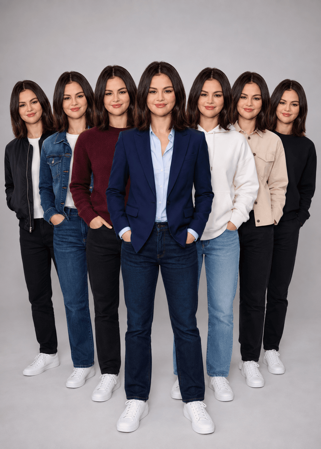 Ultra Realistic 7 Clone Fashion Portrait Prompt | Multi Outfit Studio Photo AI Prompt (8K) — AI prompt result
